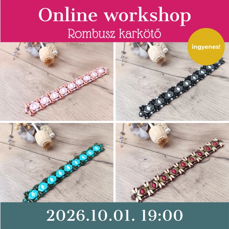 Online gyöngyfűző workshop – a hónap ékszere